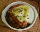 簡単 焼きカレー　ウィンナー　卵　チーズ作り方6写真