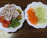 薄切り豚肉でお花のデコカレー作り方5写真