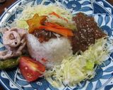 薄切り豚肉でお花のデコカレー作り方10写真