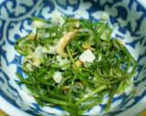 レンチン簡単！水蓮菜と桜海老しらす炒め作り方3写真