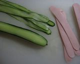 ピンクのくるくる作り方1写真