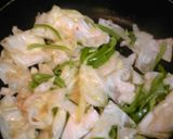 鮭とキャベツのトマトソースパスタ作り方1写真