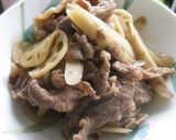 割り下de！牛肉＊ごぼう＊れんこん柳川風作り方6写真