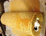 乳製品無し　ほうじ茶黒豆ロールケーキ作り方10写真