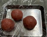 レンジで若桃と桜餡の大福♪作り方7写真