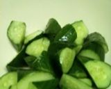胡瓜の食べるラー油を使った浅漬け☆作り方1写真