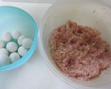 うずらの玉子入り!ころころメンチカツ作り方1写真