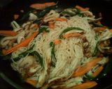 フライパン一つ!カレービーフン風そうめん作り方3写真