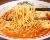 豚肉とキムチと豆腐の辛ラーメン作り方10写真