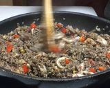 炊いたご飯で作る16穀米のイカ墨パエリア作り方17写真