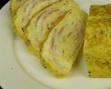 洋風タマゴ焼　ベーコン　チーズ作り方4写真