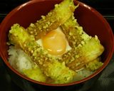 ちくわの磯部揚げ丼　青海苔　玉子作り方2写真