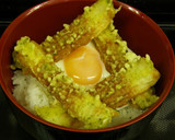 ちくわの磯部揚げ丼　青海苔　玉子作り方2写真