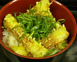 ちくわの磯部揚げ丼　青海苔　玉子作り方3写真