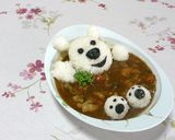 デコカレー☺白クマさんの海水浴作り方5写真