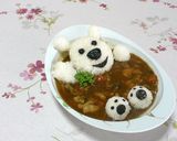 デコカレー☺白クマさんの海水浴作り方5写真