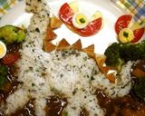 お散歩♪恐竜デコカレー☆作り方10写真