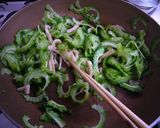 毎日食べたい!!ゴウヤと鶏皮の塩きんぴら作り方5写真