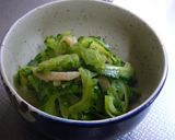 毎日食べたい!!ゴウヤと鶏皮の塩きんぴら作り方6写真