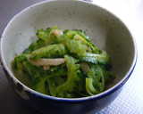 毎日食べたい！！ゴウヤと鶏皮の塩きんぴら作り方6写真