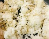 豆苗とちりめんじゃこのチャーハン作り方1写真
