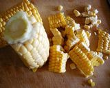 とうもろこしのバタポン炒め作り方1写真