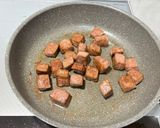 サイコロステーキの卸し麺つゆポン酢和え作り方1写真