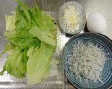 パラッと☆レタスとちりめんのチャーハン作り方1写真