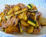 ズッキーニと豚肉とポテトのうまうま炒め作り方6写真