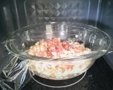 電子レンジで！きのこのお月見キーマカレー作り方3写真