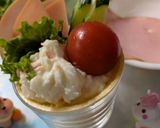 ココットカップにハムと野菜でカップサラダ作り方2写真