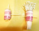 簡単！おしゃれ☆巻き巻きベーコンのスープ作り方2写真