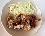 豚こまのり塩揚げ焼き作り方2写真