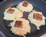 ウナギとモヤシのお好み焼き作り方4写真