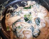 簡単ランチ！小松菜と海鮮でグラタンのピザ作り方4写真