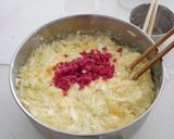 キャベツと長芋を使った定番のお好み焼き作り方11写真