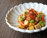 豚肉とじゃがいも・そら豆の中華炒め作り方9写真