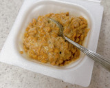 白菜漬けと納豆の卵とじ♪なめこがけ作り方2写真
