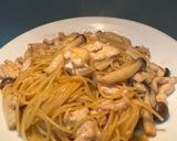 かんたん！ワンパン！鶏とキノコの和風パスタ作り方7写真