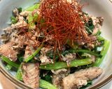 鯖缶とかき菜のレモンハーブ【カルディ】作り方4写真