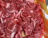 牛肉とズッキーニの塩こうじ炒め♪作り方1写真