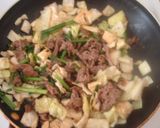 牛肉&キャベツ&韮★オイスターソース風味作り方7写真