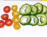 ゴーヤのバター醤油ソテー☆プチトマト添え作り方1写真