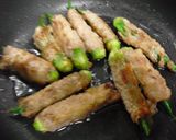 オクラの豚肉巻き(酢味噌味）作り方3写真