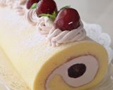 巨峰（葡萄）のロールケーキ作り方32写真
