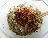 おかず納豆☆オクラ・ラー油・梨！！！作り方7写真