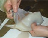 イカとブロッコリーのミルク煮作り方1写真