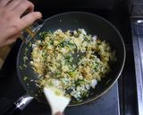 チンゲン菜とホタテのガーリック炒飯作り方7写真