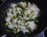 チンゲン菜とホタテのガーリック炒飯作り方6写真