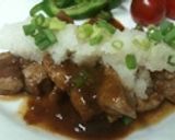 ヘルシー、豚ヒレ肉の梅醤油焼き♪作り方5写真